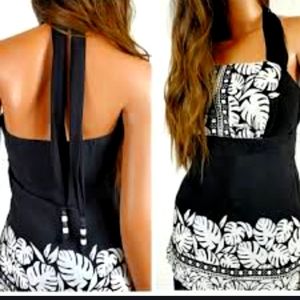 White House Black Market floral halter top